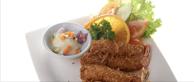 Coconut Prawns (4 pieces per serve)