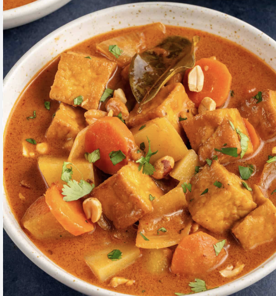 Vegan Thai Massaman Curry with mixed vegies